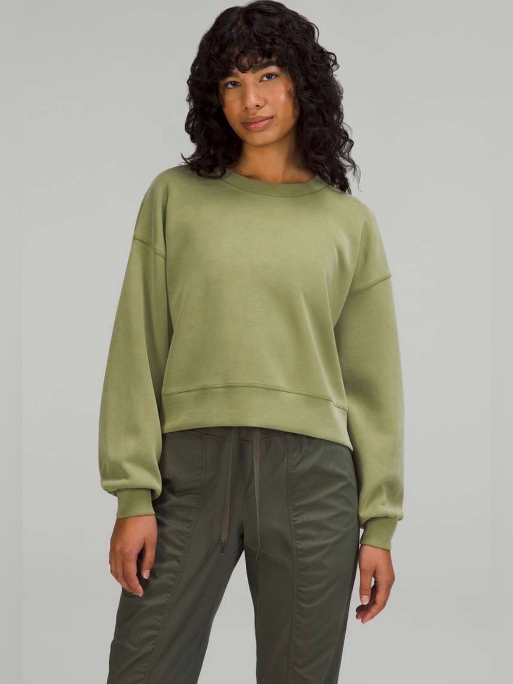 Lululemon Perfectly Oversized Cropped
Crew *Softstreme Bronze Green